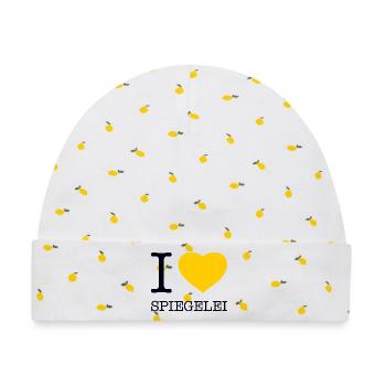 I love Spiegelei - Baby Premium Organic Mütze - Weiß/Zitronengelb - Vorne