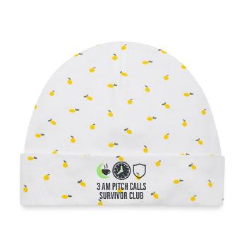 Startup-gründer Survivor Burnout Recover - Baby Premium Organic Mütze - Weiß/Zitronengelb - Vorne