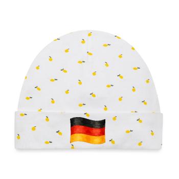 Deutsche Flagge - Baby Premium Organic Mütze - Weiß/Zitronengelb - Vorne