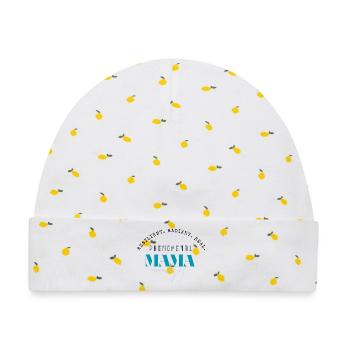 Phänomenale Mama-Energie - Baby Premium Organic Mütze - Weiß/Zitronengelb - Vorne