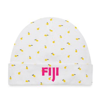 Fiji - Fidschi - Inseln - Pazifik - Südsee - Baby Premium Organic Mütze - Weiß/Zitronengelb - Vorne