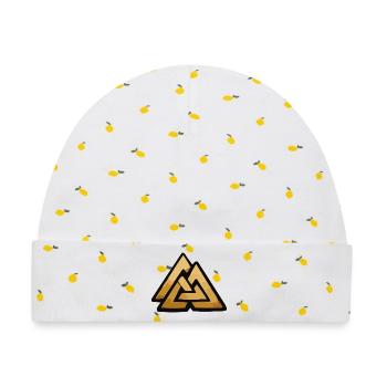 valknut wotan wotansknoten wikinger - Baby Premium Organic Mütze - Weiß/Zitronengelb - Vorne