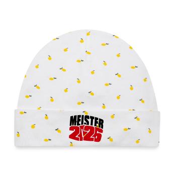 Meister 2026 Meisterschaft - Baby Premium Organic Mütze - Weiß/Zitronengelb - Vorne