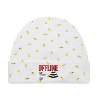 OFFLINE - Baby Premium Organic Mütze - Weiß/Zitronengelb - Vorne