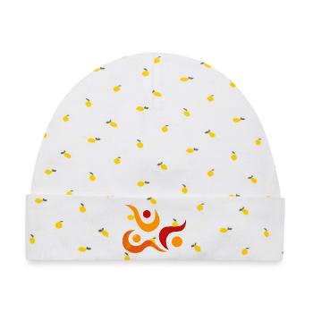 yoga-design_34 - Baby Premium Organic Mütze - Weiß/Zitronengelb - Vorne