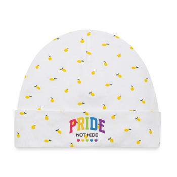 LGBTQ-Pride-Monat – Pride, nicht verstecken. - Baby Premium Organic Mütze - Weiß/Zitronengelb - Vorne