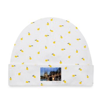 Köln Stadtbild mit Dom in Deutschland Souvenir - Baby Premium Organic Mütze - Weiß/Zitronengelb - Vorne