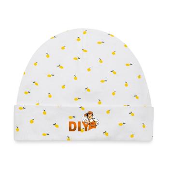 DIY Handyman Mascot – Funny Home Improvement Carpe - Baby Premium Organic Mütze - Weiß/Zitronengelb - Vorne