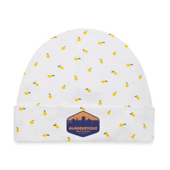 Albuquerque New Mexico Sunset Badge - Baby Premium Organic Mütze - Weiß/Zitronengelb - Vorne