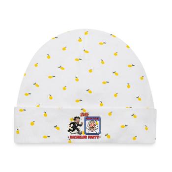 Junggesellinnenabschied, Hochzeit, Comedy-Hochzeit, Team des Bräutigams - Baby Premium Organic Mütze - Weiß/Zitronengelb - Vorne