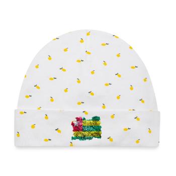 Togo Vintage Flagge - Baby Premium Organic Mütze - Weiß/Zitronengelb - Vorne