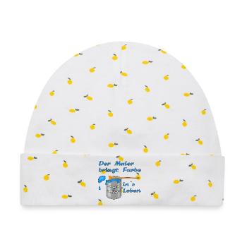 maler handwerk - Baby Premium Organic Mütze - Weiß/Zitronengelb - Vorne