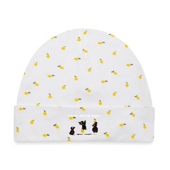 crows before bros - Baby Premium Organic Mütze - Weiß/Zitronengelb - Vorne