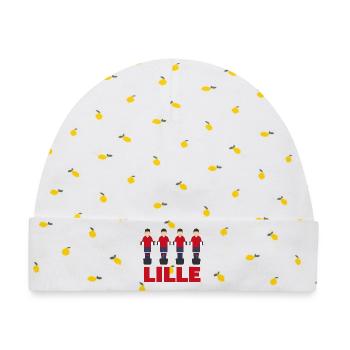 Lille - Baby Premium Organic Mütze - Weiß/Zitronengelb - Vorne