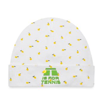  Tennis Motiv Is For Tennis  - Baby Premium Organic Mütze - Weiß/Zitronengelb - Vorne