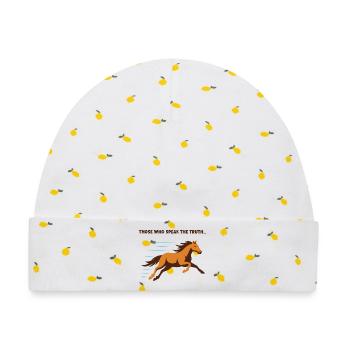 Galopp der Wahrheit - Baby Premium Organic Mütze - Weiß/Zitronengelb - Vorne
