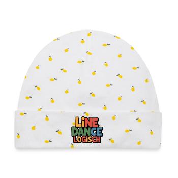 Line Dance Logisch - Baby Premium Organic Mütze - Weiß/Zitronengelb - Vorne