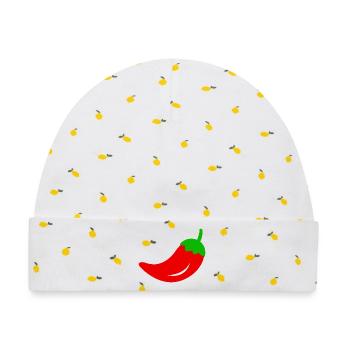 Chili - Baby Premium Organic Mütze - Weiß/Zitronengelb - Vorne