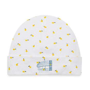Stadion Print Grünwalder - Baby Premium Organic Mütze - Weiß/Zitronengelb - Vorne