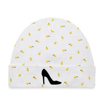 High Heels - Baby Premium Organic Mütze - Weiß/Zitronengelb - Vorne