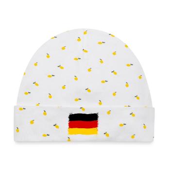 Deutschland Fanshirt für Deutschland Fans - Baby Premium Organic Mütze - Weiß/Zitronengelb - Vorne
