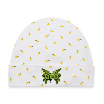 Ufo Laserpistole Graffiti Logo - Baby Premium Organic Mütze - Weiß/Zitronengelb - Vorne