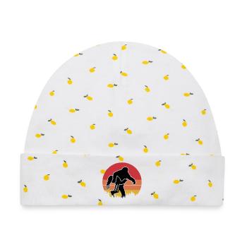 Bigfoot Kamel Retro-Style - Baby Premium Organic Mütze - Weiß/Zitronengelb - Vorne