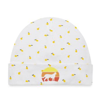 Gepard Retro Style - Baby Premium Organic Mütze - Weiß/Zitronengelb - Vorne