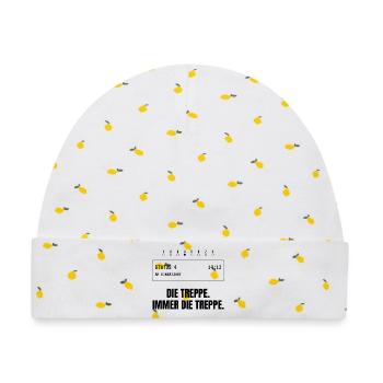 Die Treppe. Immer die Treppe. Rettungsdienst - Baby Premium Organic Mütze - Weiß/Zitronengelb - Vorne