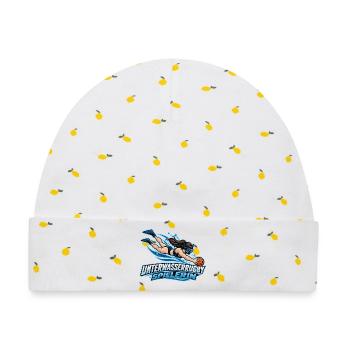 Unterwasserrugby Spielerin Illustration - Baby Premium Organic Mütze - Weiß/Zitronengelb - Vorne