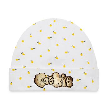 Cookie - Baby Premium Organic Mütze - Weiß/Zitronengelb - Vorne