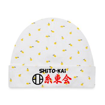 Shito kai karate emblem SHITO-KAI - Baby Premium Organic Mütze - Weiß/Zitronengelb - Vorne