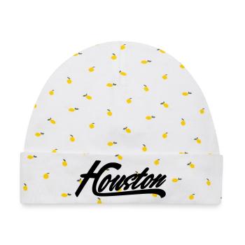 houston shirt - Baby Premium Organic Mütze - Weiß/Zitronengelb - Vorne