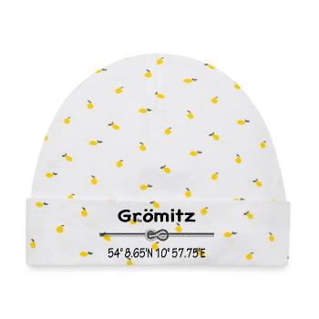 Grömitz - Baby Premium Organic Mütze - Weiß/Zitronengelb - Vorne