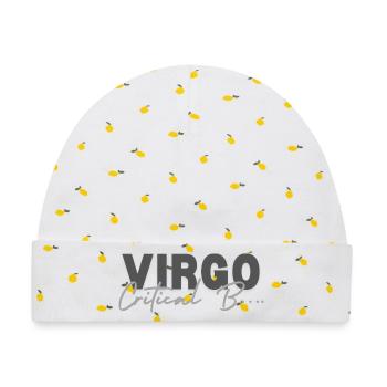 Virgo Critical B... - Baby Premium Organic Mütze - Weiß/Zitronengelb - Vorne