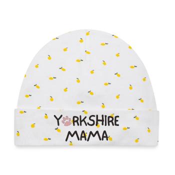 YORKSHIRE MAMA - Baby Premium Organic Mütze - Weiß/Zitronengelb - Vorne
