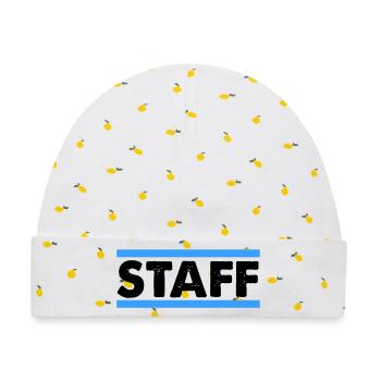 Staff - Baby Premium Organic Mütze - Weiß/Zitronengelb - Vorne