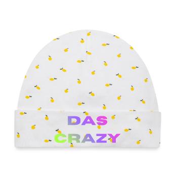 Das Crazy - Baby Premium Organic Mütze - Weiß/Zitronengelb - Vorne