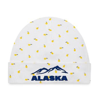 ALASKA - Baby Premium Organic Mütze - Weiß/Zitronengelb - Vorne