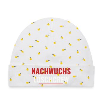 Nachwuchs Löschcrew – Teamshirt für Kinder - Baby Premium Organic Mütze - Weiß/Zitronengelb - Vorne