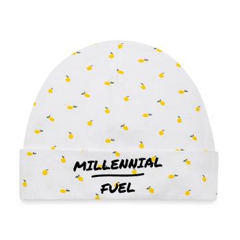 Avocado - Millennial Fuel - Guacamole - Baby Premium Organic Mütze - Weiß/Zitronengelb - Vorne