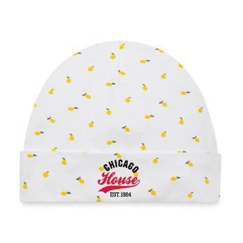 Chicago house est. 1984 - Baby Premium Organic Mütze - Weiß/Zitronengelb - Vorne