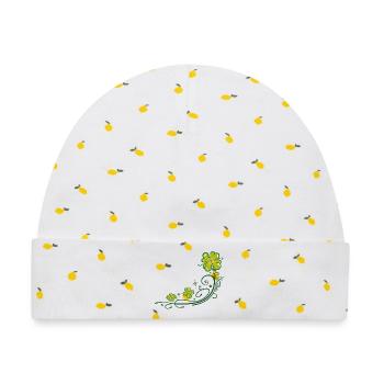 Kleeblatt Klee Silvester St Patricks Day - Baby Premium Organic Mütze - Weiß/Zitronengelb - Vorne