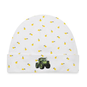 MB trac 1800 intercooler Traktor - Baby Premium Organic Mütze - Weiß/Zitronengelb - Vorne