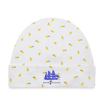 SAILBOAT BRITAIN Kreation Louis RUNEMBERG © Adagp - Baby Premium Organic Mütze - Weiß/Zitronengelb - Vorne