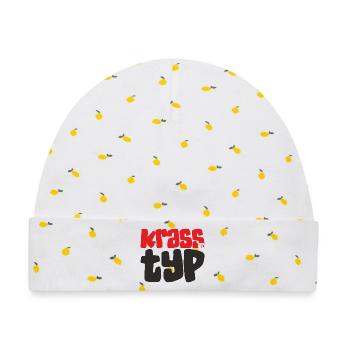 Krasser Typ - Baby Premium Organic Mütze - Weiß/Zitronengelb - Vorne