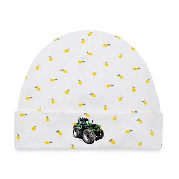 Agrotron 230 MK3 - Baby Premium Organic Mütze - Weiß/Zitronengelb - Vorne