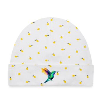 Kolibri - Baby Premium Organic Mütze - Weiß/Zitronengelb - Vorne