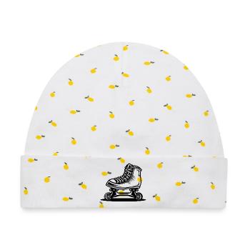Roller Skates Zeichnung - Baby Premium Organic Mütze - Weiß/Zitronengelb - Vorne
