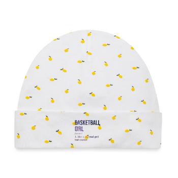 Basketball Basketball Basketball - Baby Premium Organic Mütze - Weiß/Zitronengelb - Vorne